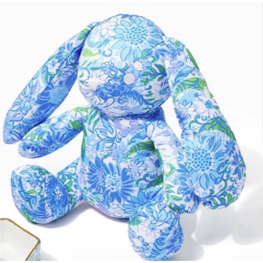 Lilly Pulitzer Blue and Green Floral Plush Toy